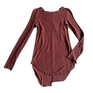 Aleksandr Manamis Long Sleeve Tunic Top Linen Cotton Asymmetrical Size 0 Women's